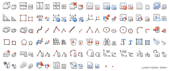 Set of icons for AllyCAD by Knowledge Base