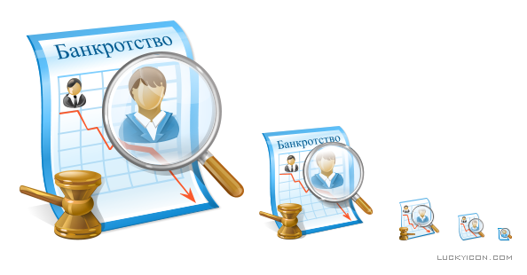 Product icon in Vista style for IT Audit: Bankruptcy of businesses