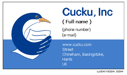 Name cards for Cucku, Inc./ UK standart